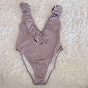 Light purple ruffle swimsuit